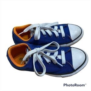 Converse Sneakers Sz 1 Blue Youth Kids Lace Up